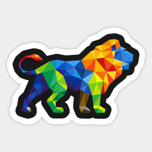 Geometric lion Sticker